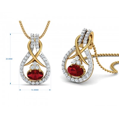 Lara Ruby Diamond Pendant